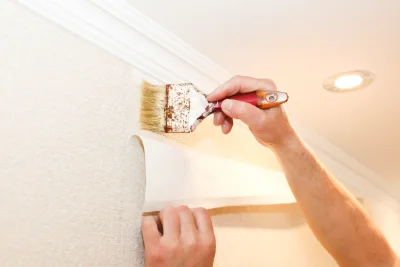 Pose de papier peint à Bran — revêtements muraux et toiles de verre